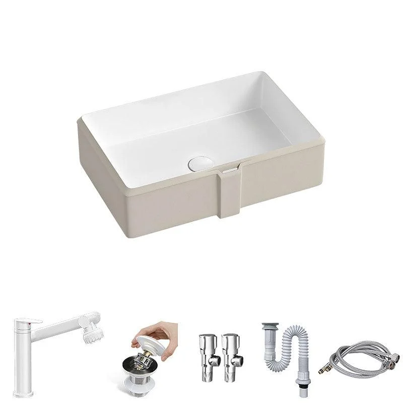 Traditional Undermount Bathroom Sink Porcelain with Pop-Up Drain Vessel -Bathlova