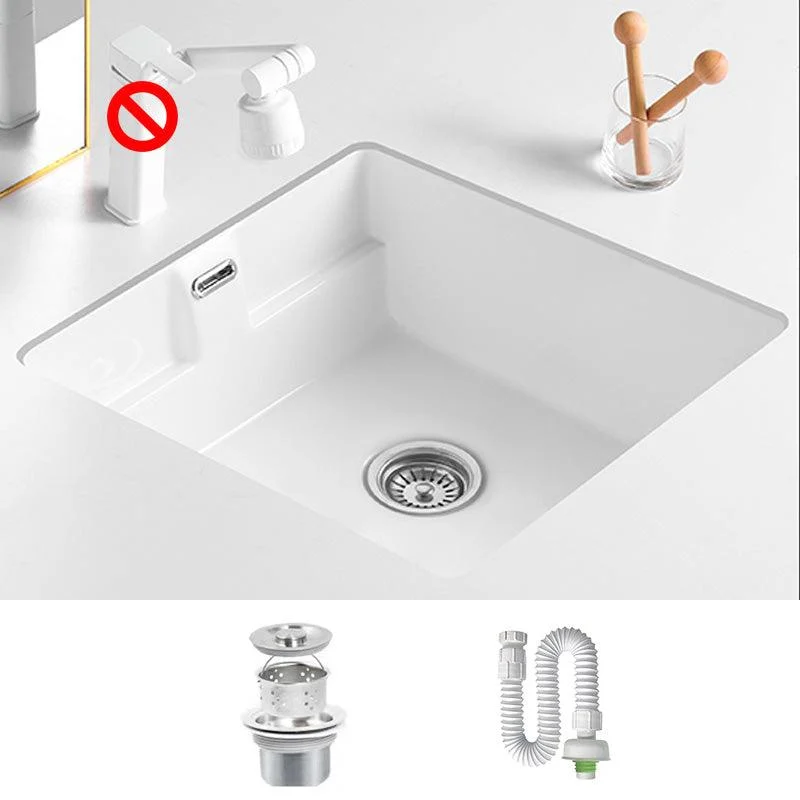 Traditional Undermount Bathroom Sink Rectangular with Tap Basin Sink -Bathlova