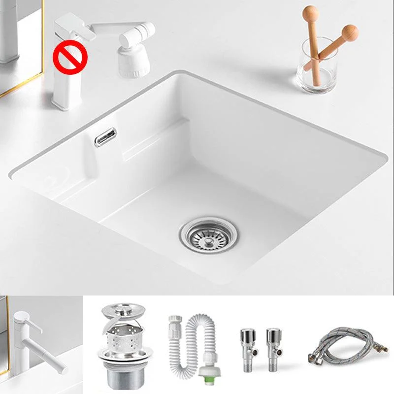 Traditional Undermount Bathroom Sink Rectangular with Tap Basin Sink -Bathlova