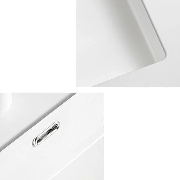 Traditional Undermount Vanity Sink Rectangular Porcelain with Overflow Vessel -Bathlova