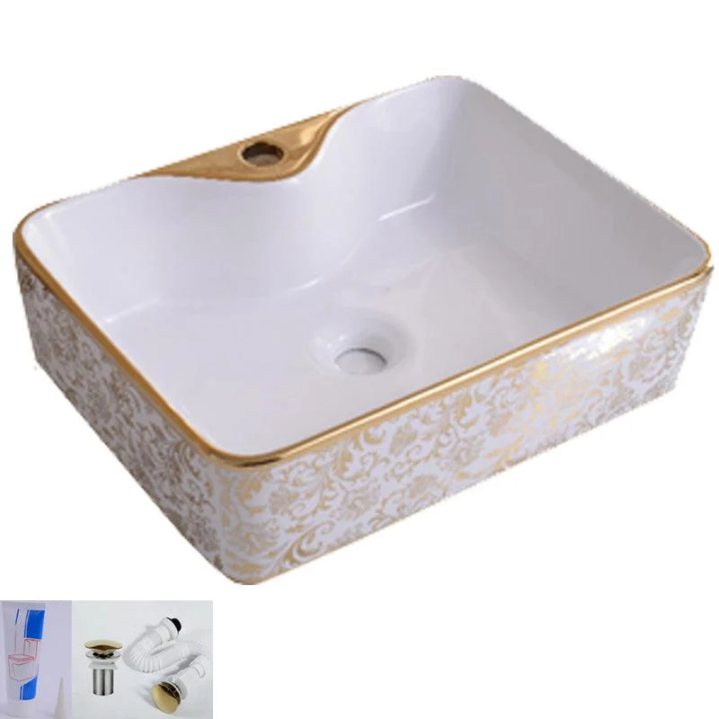 Traditional Vessel Bathroom Sink Oval Porcelain with Overflow Vessel -Bathlova