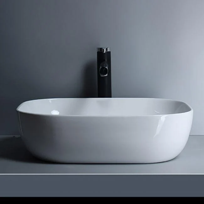 Traditional Vessel Bathroom Sink Porcelain with Tap Basin Sink -Bathlova