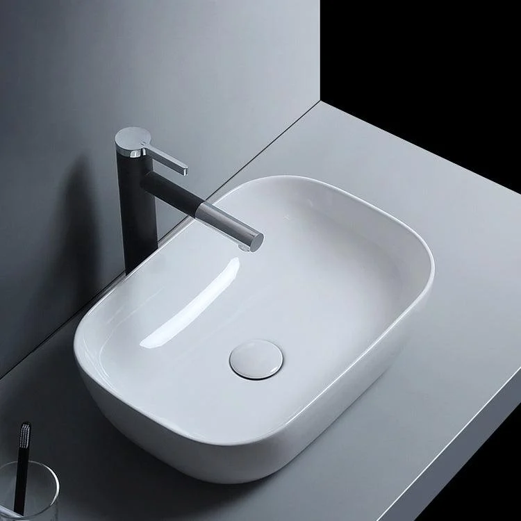 Traditional Vessel Bathroom Sink Porcelain with Tap Basin Sink -Bathlova