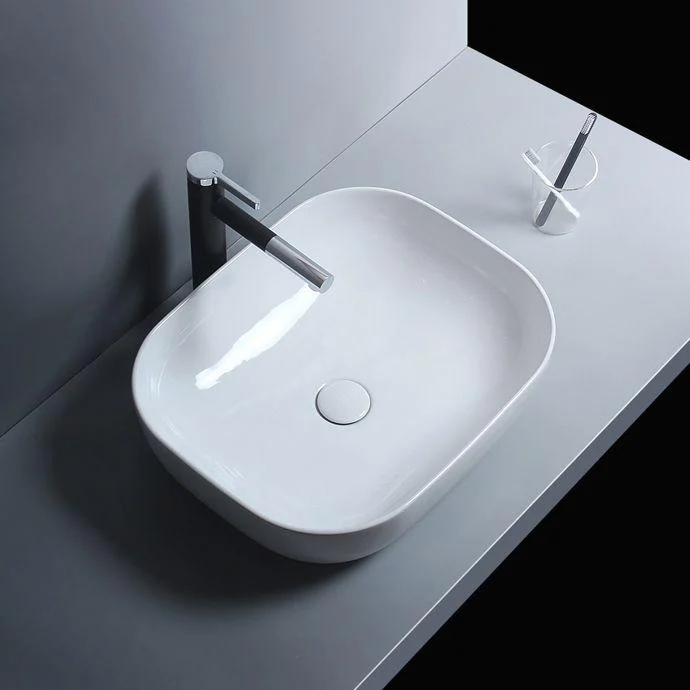 Traditional Vessel Bathroom Sink Porcelain with Tap Basin Sink -Bathlova