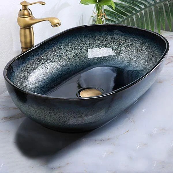 Traditional Vessel Bathroom Sink Specialty Vitreous China with Tap Vessel Sink -Bathlova