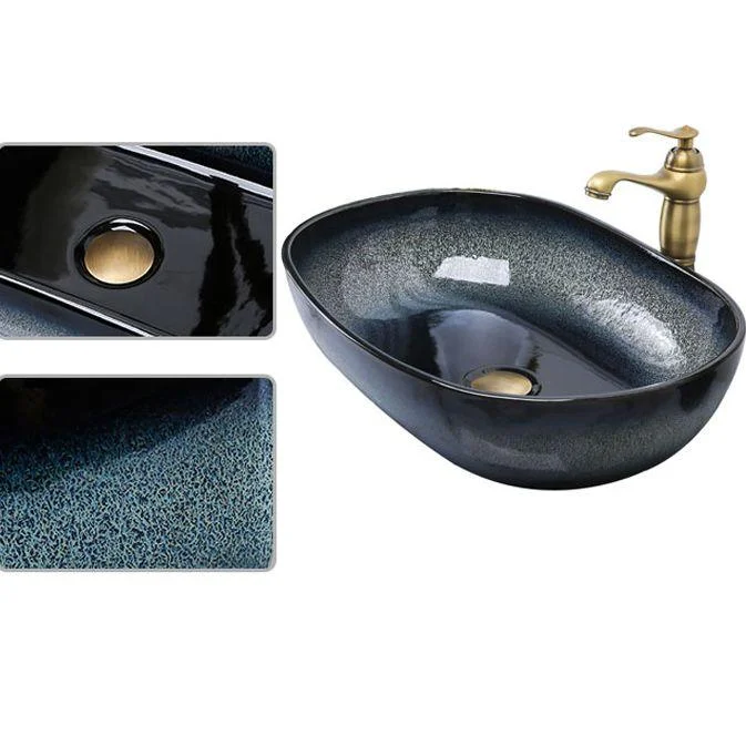 Traditional Vessel Bathroom Sink Specialty Vitreous China with Tap Vessel Sink -Bathlova