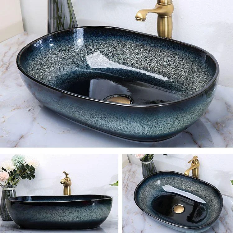 Traditional Vessel Bathroom Sink Specialty Vitreous China with Tap Vessel Sink -Bathlova