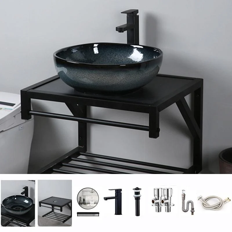 Traditional Vessel Bathroom Sink Specialty Vitreous China with Tap Vessel Sink -Bathlova