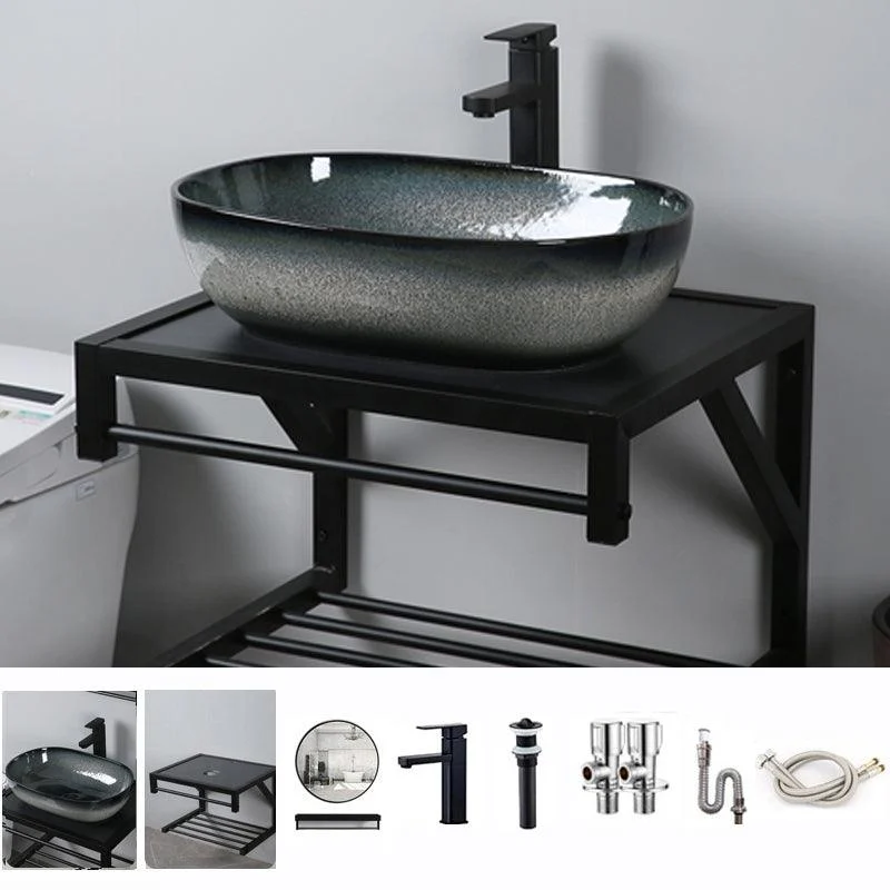 Traditional Vessel Bathroom Sink Specialty Vitreous China with Tap Vessel Sink -Bathlova