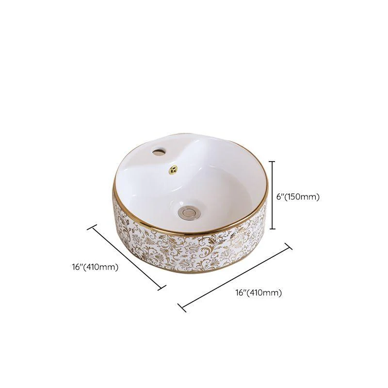 Traditional Vessel Sink Oval Porcelain with Pop-Up Drain Vessel Lavatory Sink -Bathlova