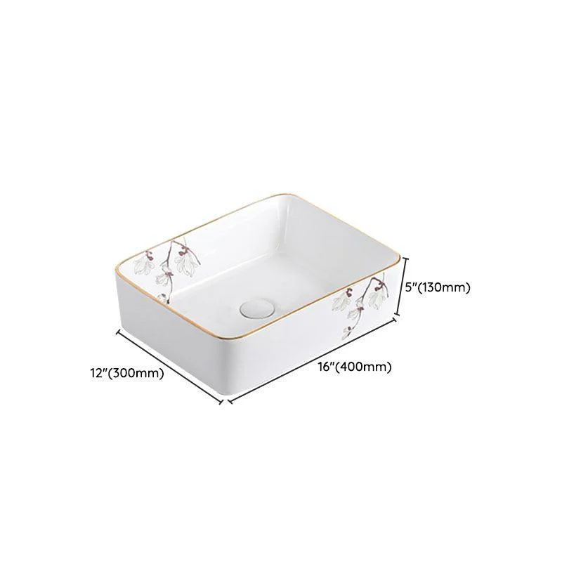 Traditional Vessel Sink Round Porcelain with Tap Vessel Bathroom Sink -Bathlova