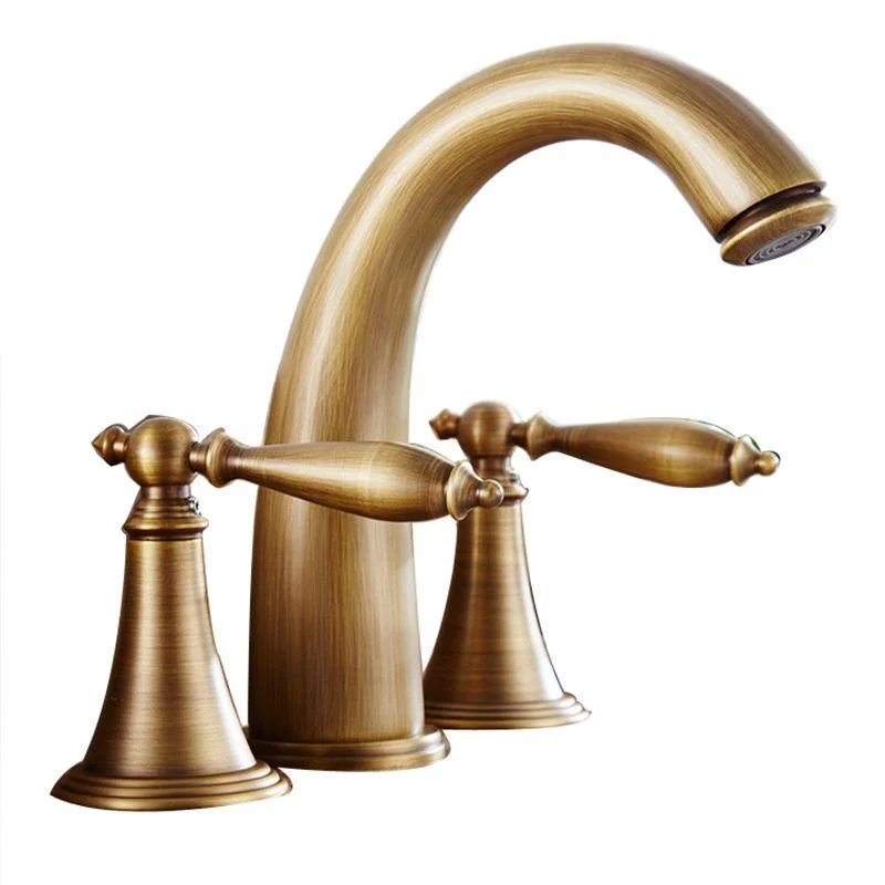 Traditional Vessel Tap 3 Holes Two-Handle Bathroom Vessel Tap -Bathlova