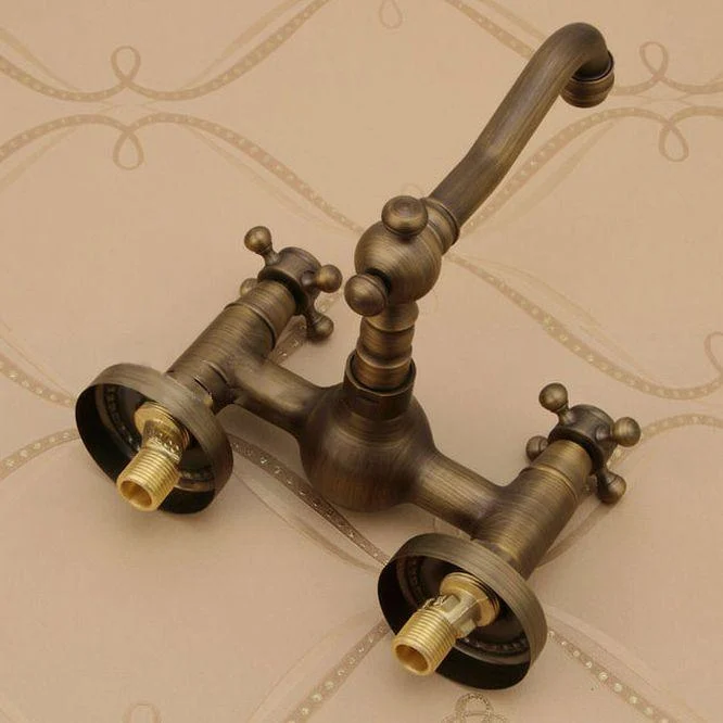 Traditional Wall Mounted Copper Claw Foot Tub Tap Trim Low Arc Claw Foot Tub Tap -Bathlova