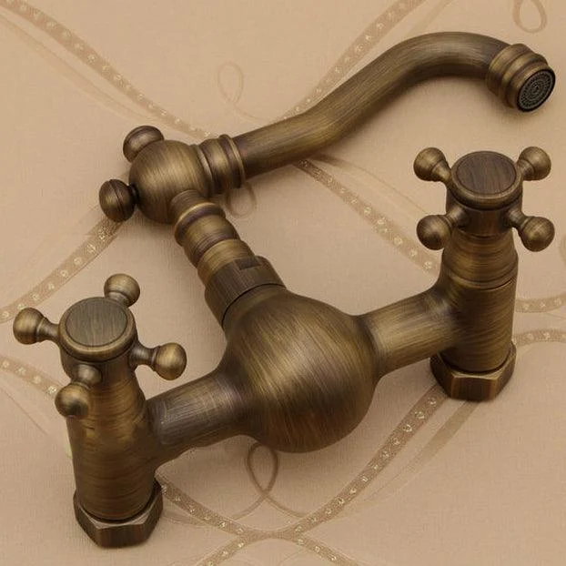 Traditional Wall Mounted Copper Claw Foot Tub Tap Trim Low Arc Claw Foot Tub Tap -Bathlova