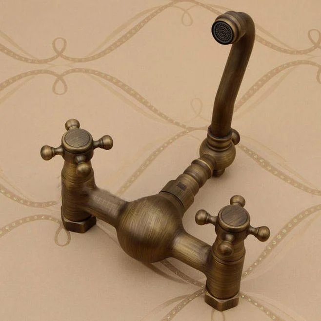 Traditional Wall Mounted Copper Claw Foot Tub Tap Trim Low Arc Claw Foot Tub Tap -Bathlova