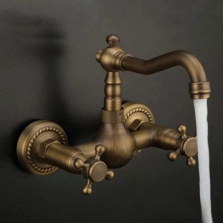 Traditional Wall Mounted Copper Claw Foot Tub Tap Trim Low Arc Claw Foot Tub Tap -Bathlova