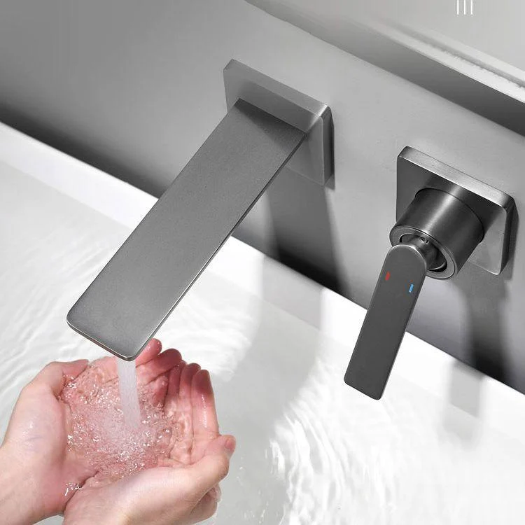 Traditional Wall Mounted Metal Tub Filler Low Arc Tub Tap Trim -Bathlova