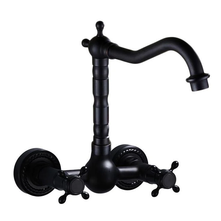 Traditional Wall Mounted Metal Tub Filler Low Arc Waterfall Bathroom Tap -Bathlova