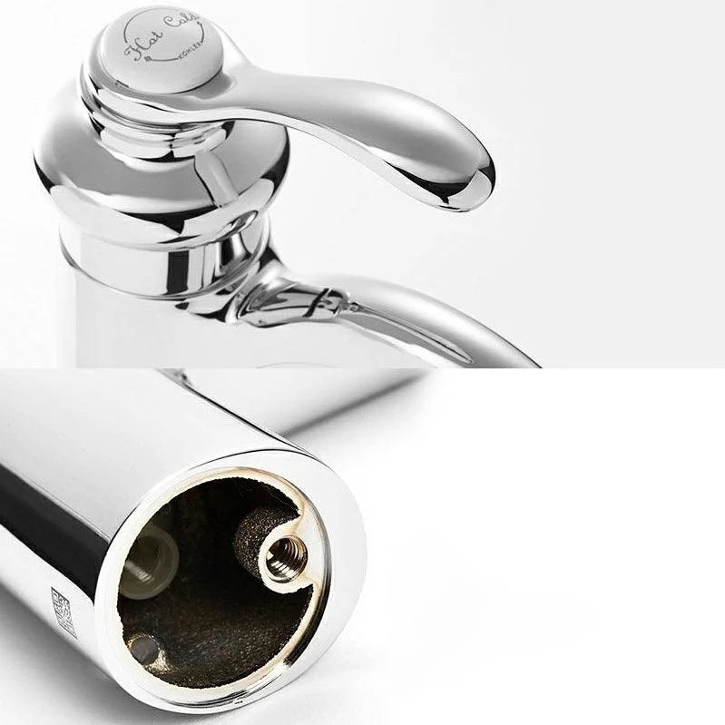 Traditional Wide Spread Bathroom Tap 1 Lever Handles Lavatory Tap -Bathlova