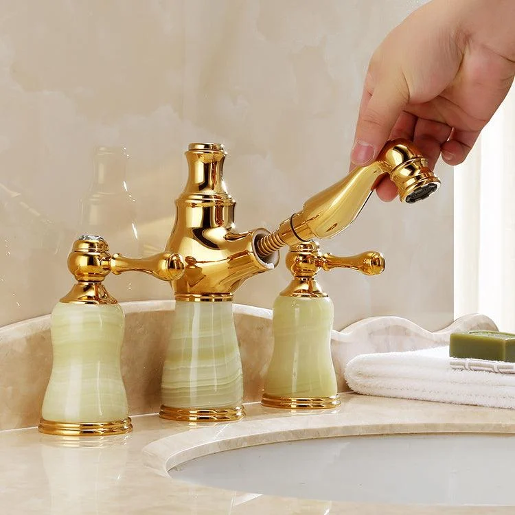 Traditional Wide Spread Bathroom Tap Elegant Lavatory Tap -Bathlova