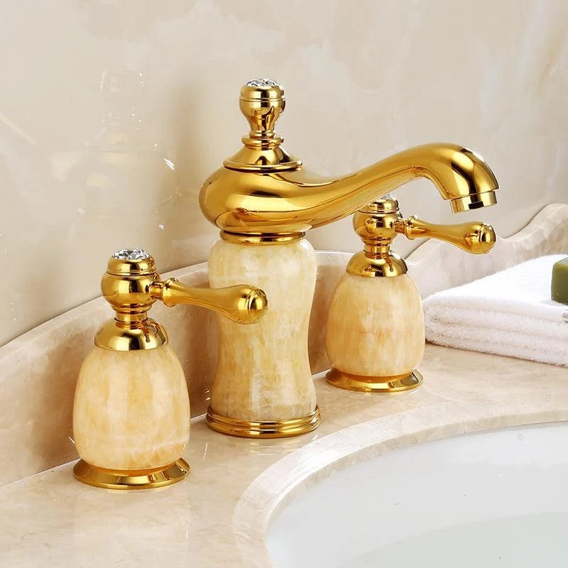 Traditional Wide Spread Bathroom Tap Elegant Lavatory Tap -Bathlova