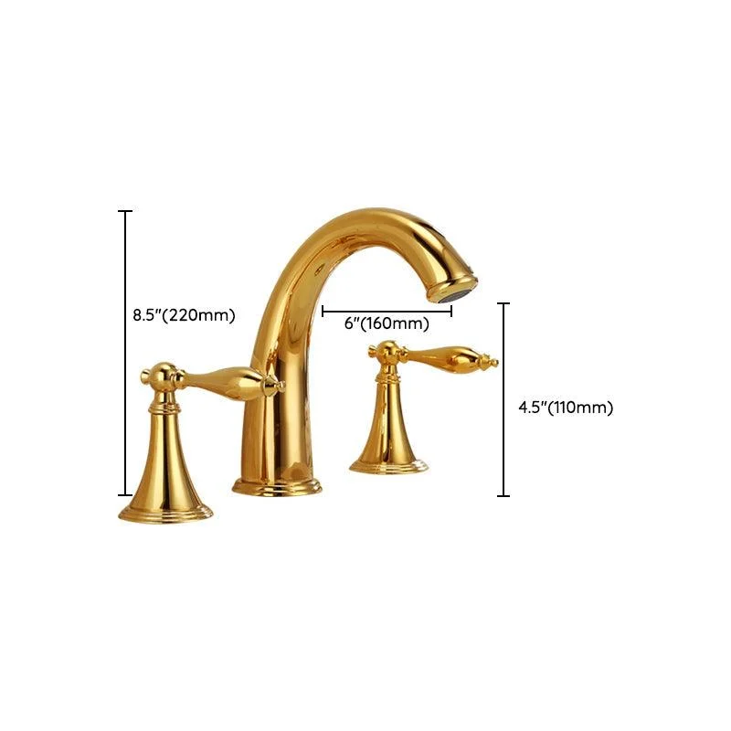 Traditional Wide Spread Bathroom Tap Elegant Lavatory Tap -Bathlova