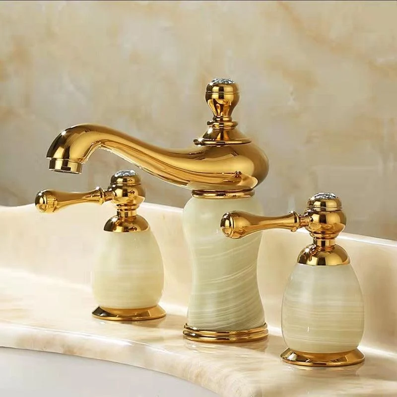 Traditional Wide Spread Bathroom Tap Elegant Lavatory Tap -Bathlova