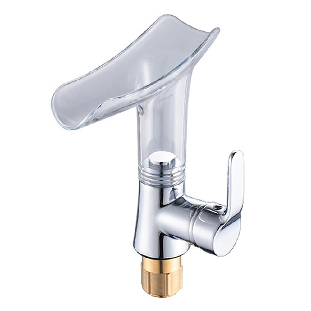 Transparent Deck Mounted Bathroom Basin Tap Mixer Tap -Bathlova