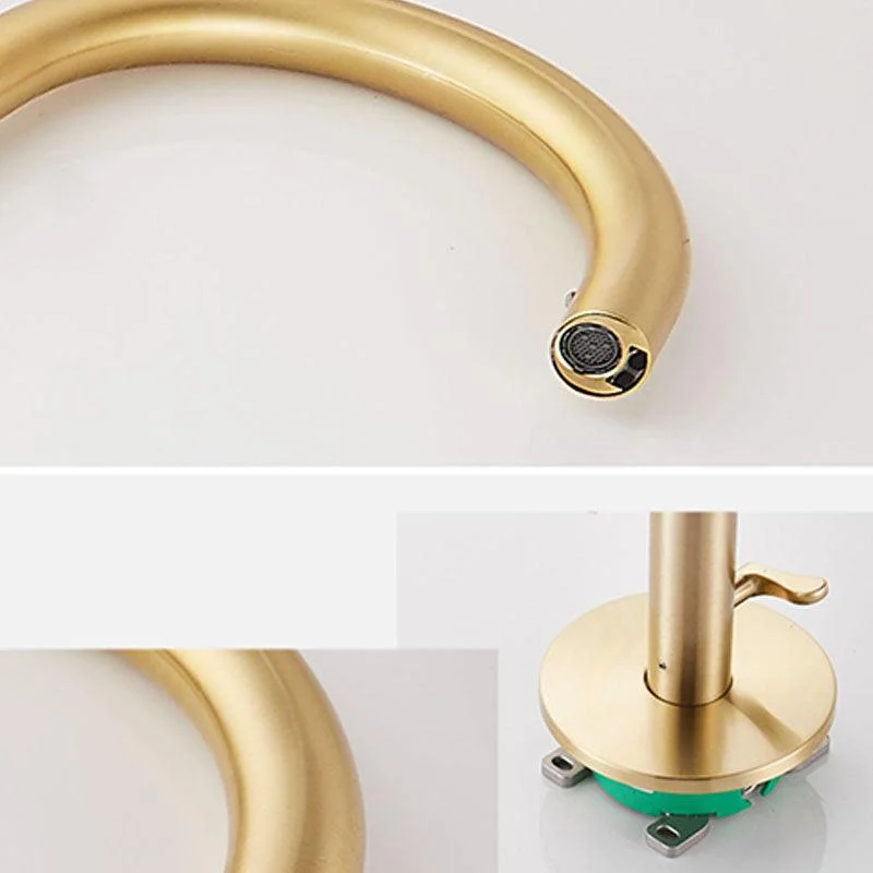 Tub Filler High Arc Handshower Lever Handle Copper Freestanding Tub Filler -Bathlova