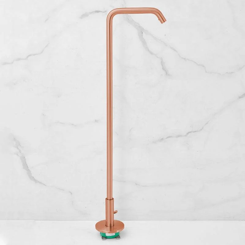 Tub Filler High Arc Handshower Lever Handle Copper Freestanding Tub Filler -Bathlova