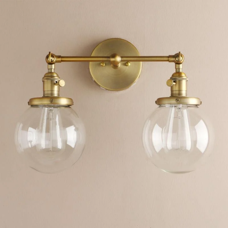 Two-Bulb Radley Glass Globe Wall Sconce -Bathlova