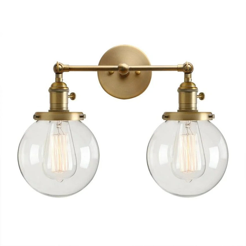 Two-Bulb Radley Glass Globe Wall Sconce -Bathlova