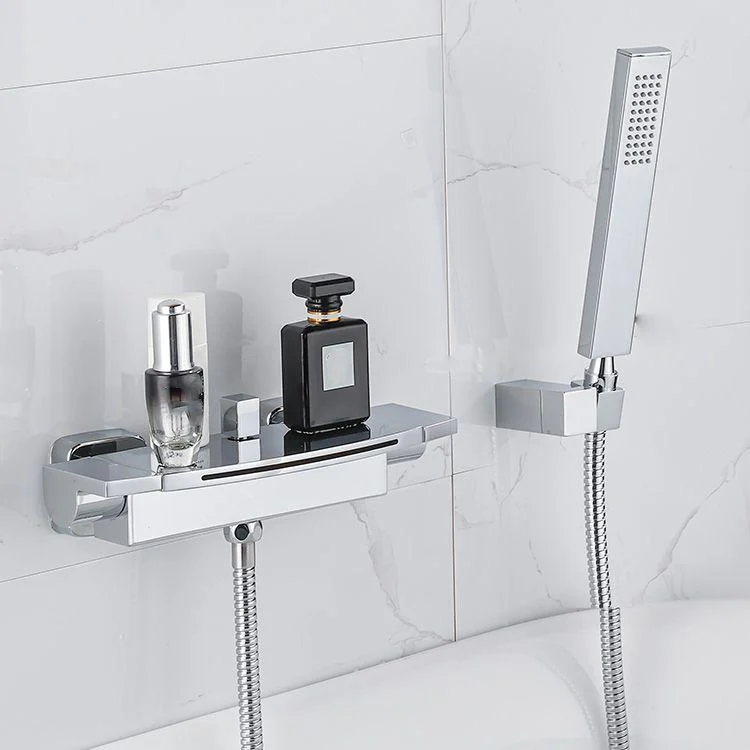 Two Handle Bathroom Tap Wall Mounted Fixed Tub Tap Trim -Bathlova