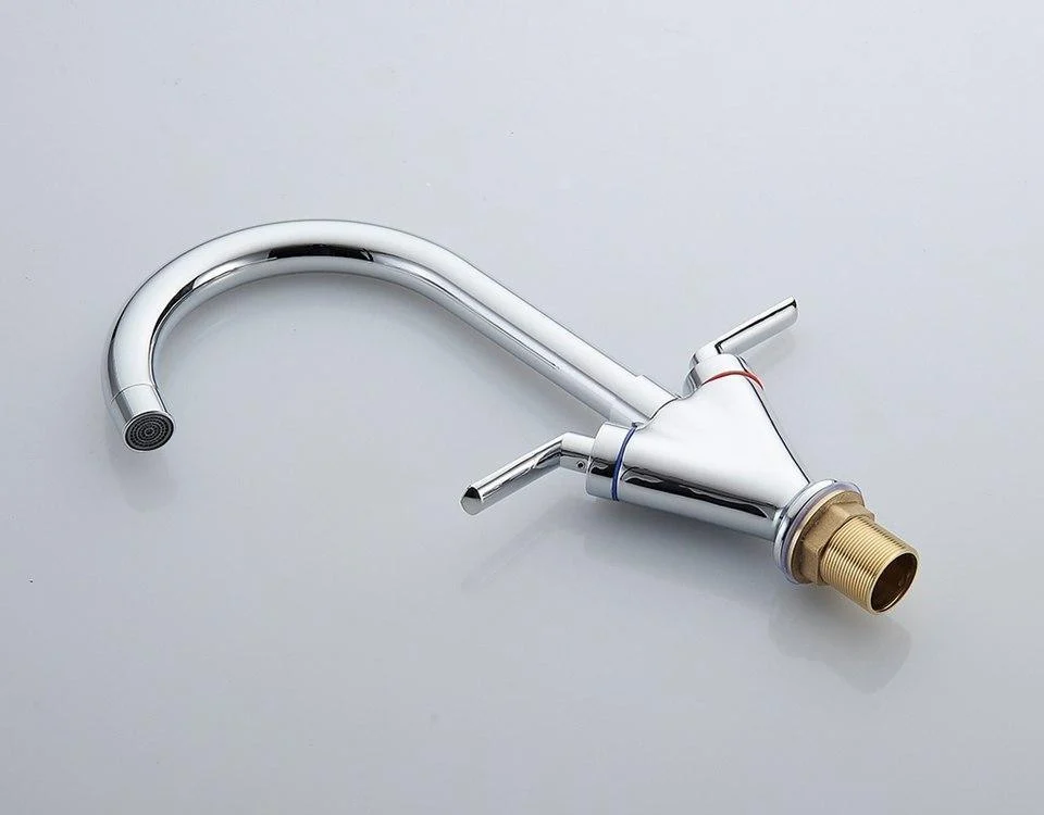 Two-handle Modern and Simple Design Kitchen Tap -Bathlova