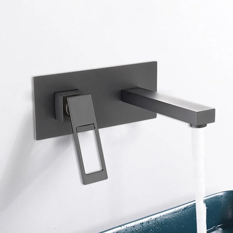 Two Hole Wall Mounted Bathroom Tap Cubic Modern Design Tap -Bathlova