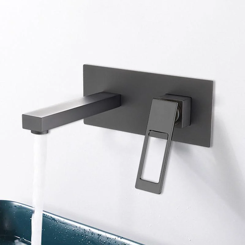 Two Hole Wall Mounted Bathroom Tap Cubic Modern Design Tap -Bathlova