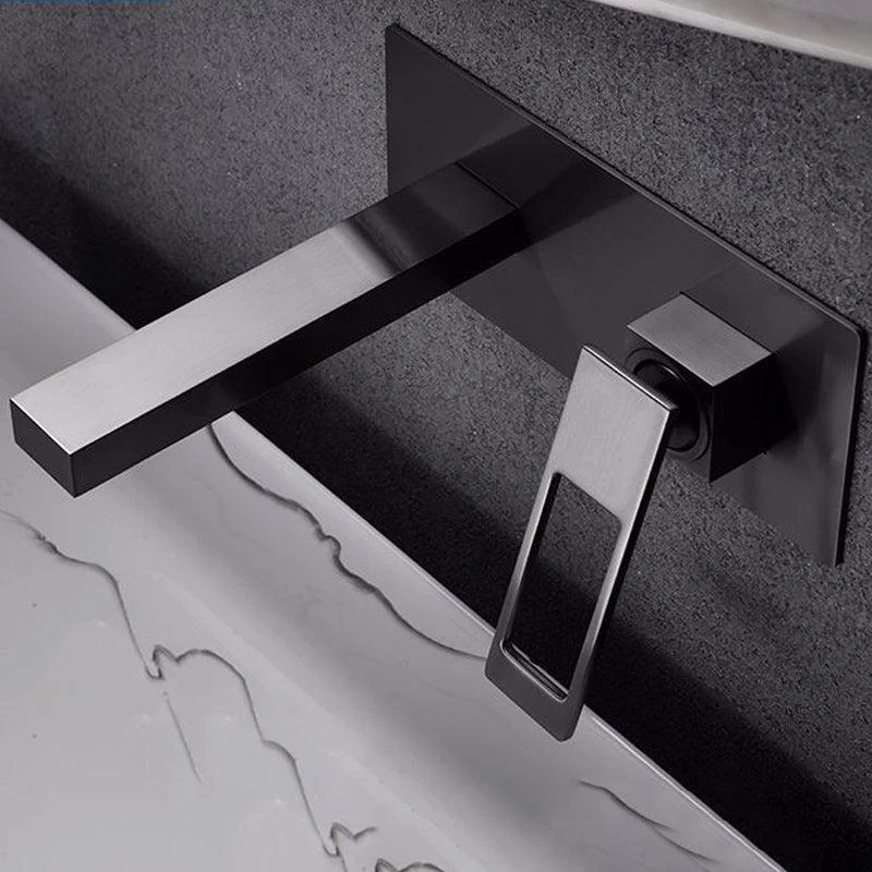 Two Hole Wall Mounted Bathroom Tap Cubic Modern Design Tap -Bathlova