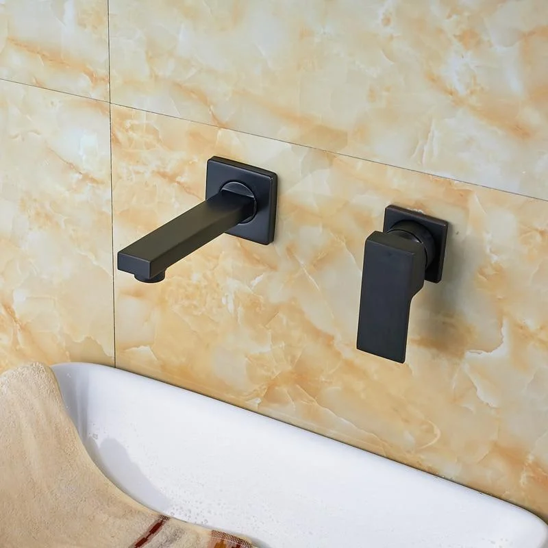 Two Holes Concealed Wall Mount Basin Tap -Bathlova