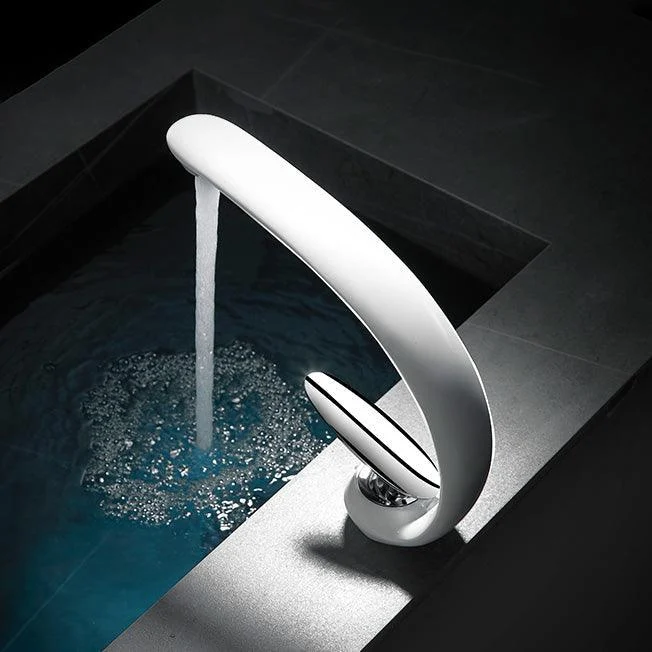 Unique Bathroom Tap Waterfall Spout Brass Washroom Tap -Bathlova