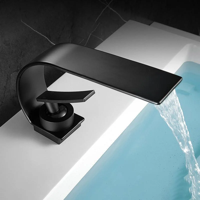 Unique Bathroom Tap Waterfall Spout Brass Washroom Tap -Bathlova