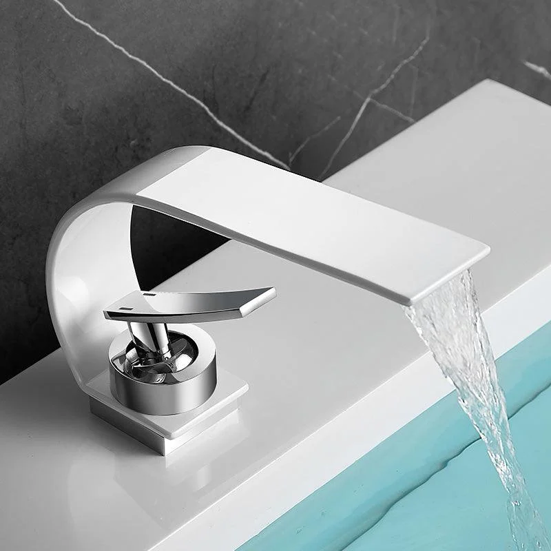 Unique Bathroom Tap Waterfall Spout Brass Washroom Tap -Bathlova