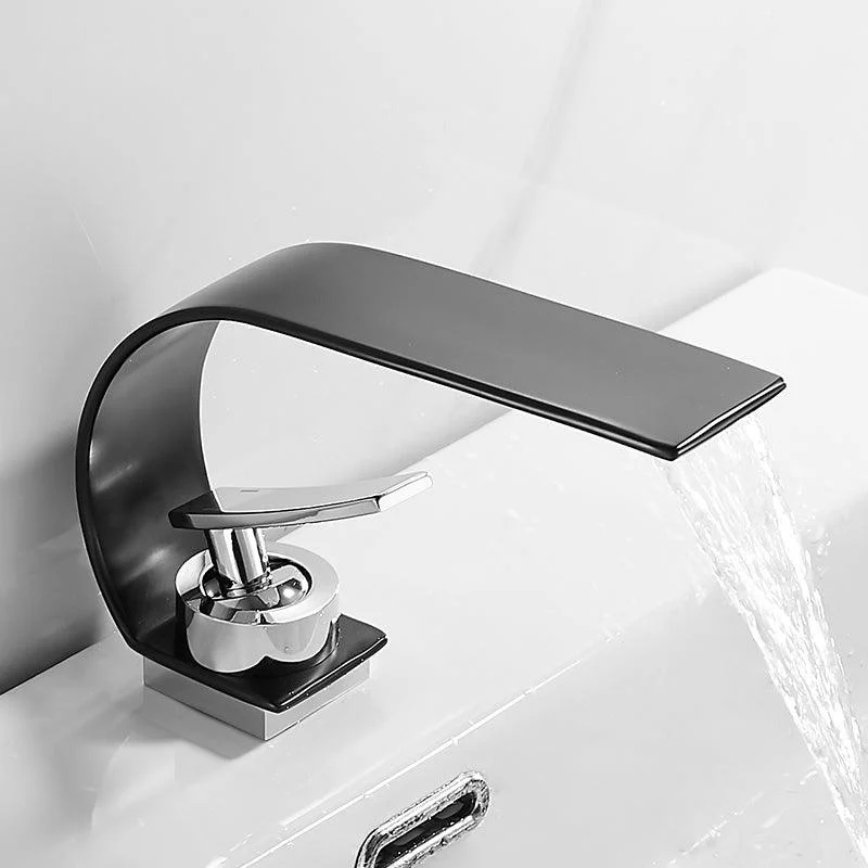 Unique Bathroom Tap Waterfall Spout Brass Washroom Tap -Bathlova