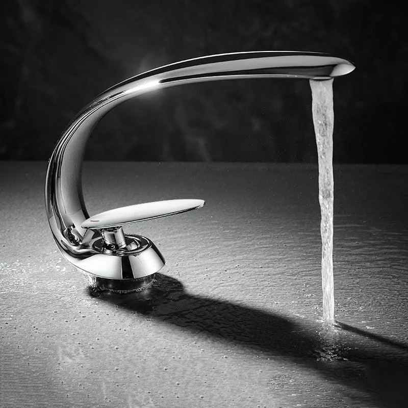 Unique Bathroom Tap Waterfall Spout Brass Washroom Tap -Bathlova