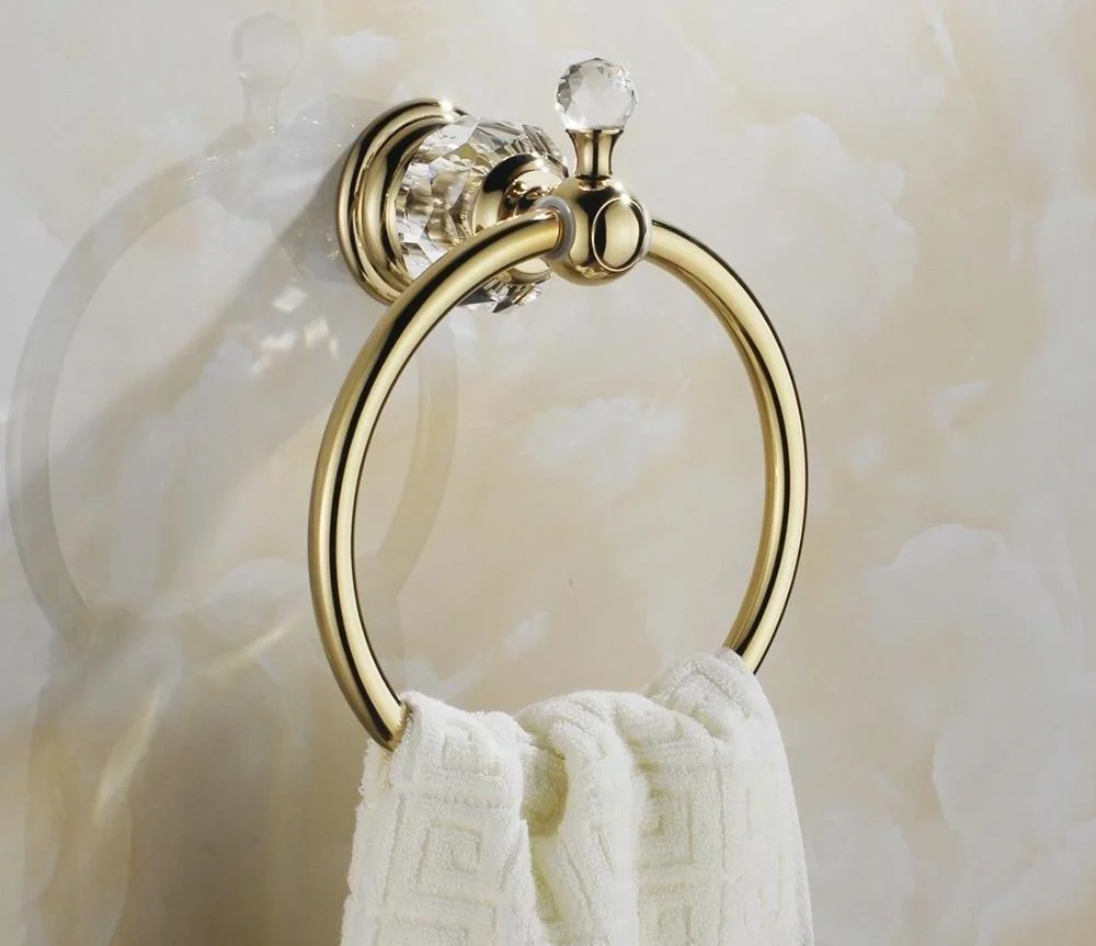 Unique Crystal Design Towel Ring -Bathlova