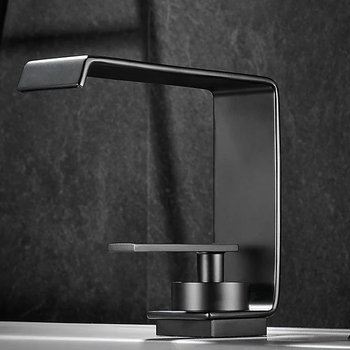 Unique Sink Tap Bathroom Brass Solid Color Waterfall Spout Tap -Bathlova