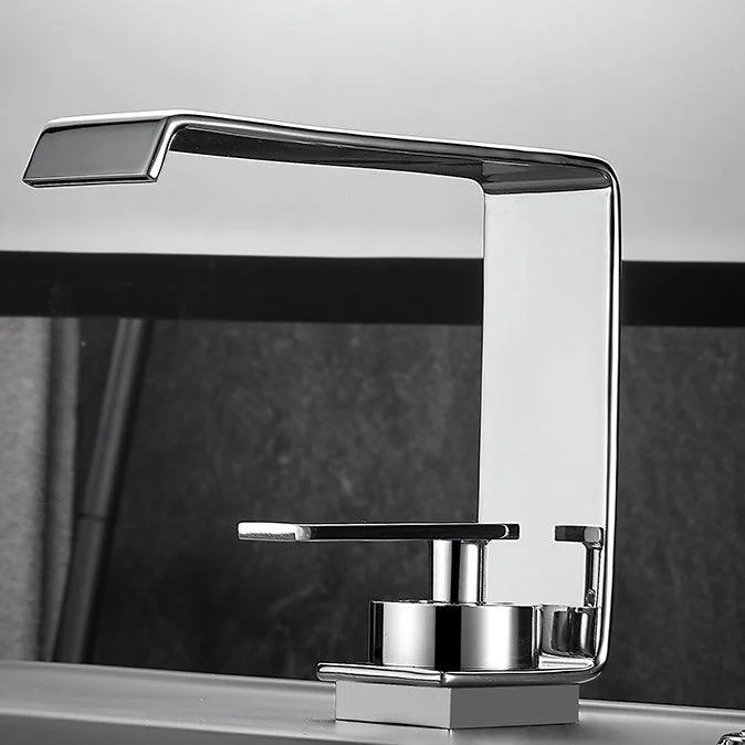 Unique Sink Tap Bathroom Brass Solid Color Waterfall Spout Tap -Bathlova