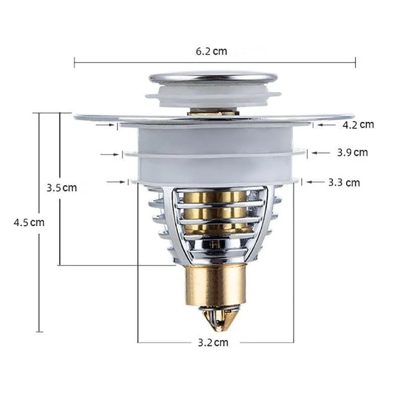 Universal Stainless Steel Pop-Up Bounce Core Basin Drain Filter -Bathlova