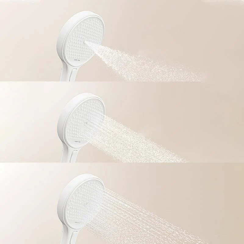 Valve Included Shower System Metal Square Shower Tap in White Rain Shower Head -Bathlova