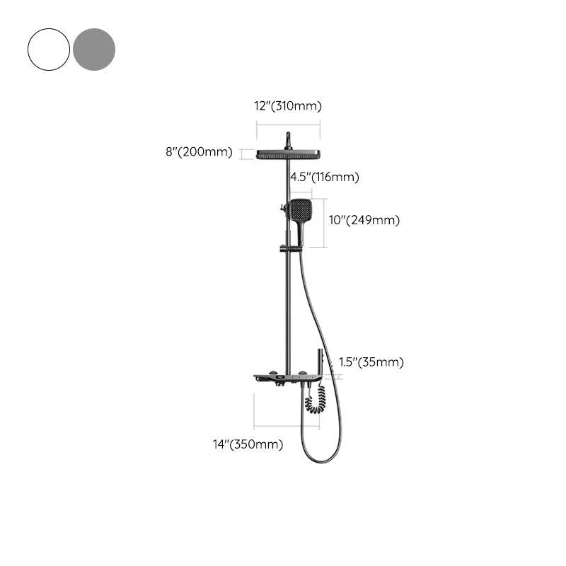 Valve Included Shower System Solid Color Dual Shower Head Shower Head Combo -Bathlova