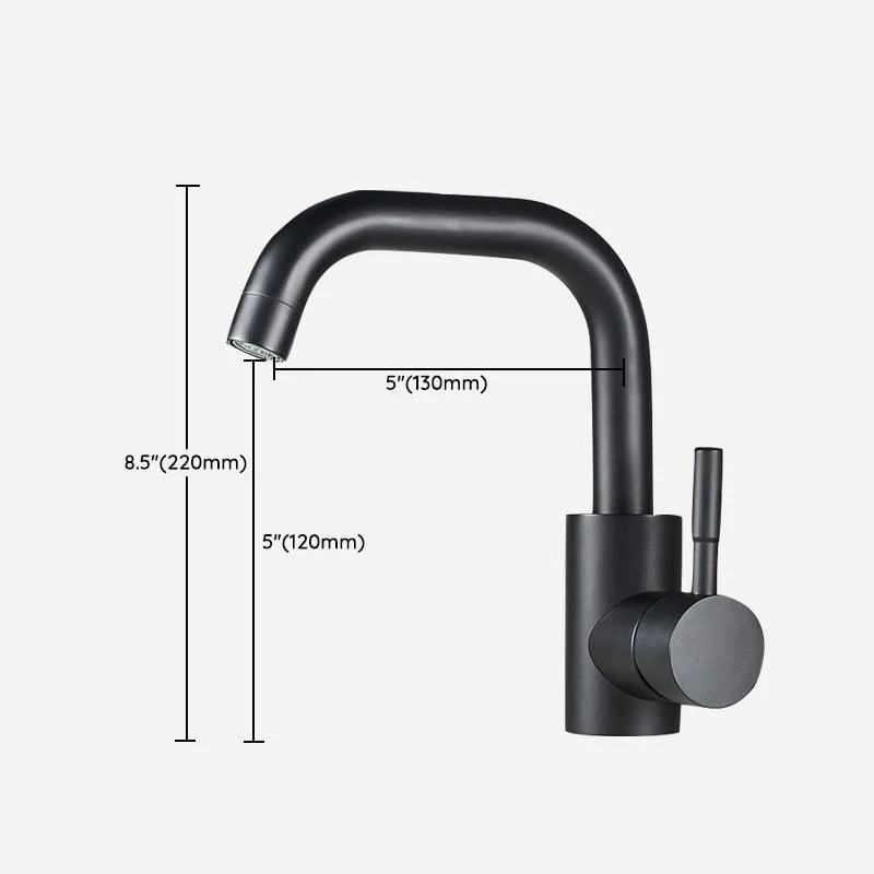 Vanity Sink Tap Waterfall Spout Single Handle Tap with LED Light -Bathlova